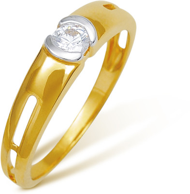Ishtaa Gold Cubic Zirconia 18 K Ring