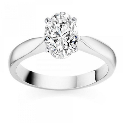 31% OFF on Aamanat Oval Shape Sterling Silver Swarovski Crystal Rhodium Plated Ring