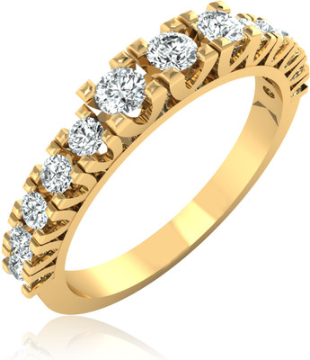 31% OFF on Forevercarat Charming Silver Diamond 14K Yellow Gold Plated Ring