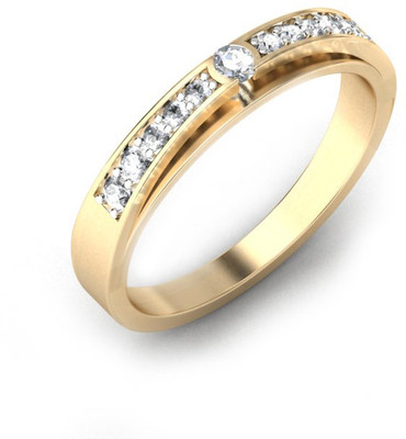 KuberBox Channel Gold 14 K Ring