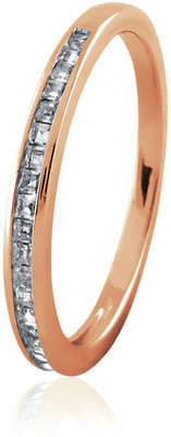 11% OFF on Velvetcase Classic Princess Diamond Eternity Band Rose Gold 18 K Ring
