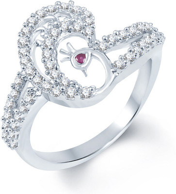 56% OFF on Sukkhi Pretty Alloy Cubic Zirconia Rhodium Plated Ring