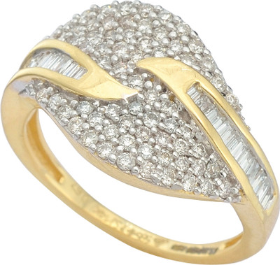 Caratcents Gold Diamond 14K Yellow Gold Plated 14 K Ring