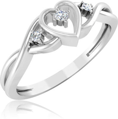 31% OFF on Forevercarat Retro Love Silver Diamond Sterling Silver Plated Ring