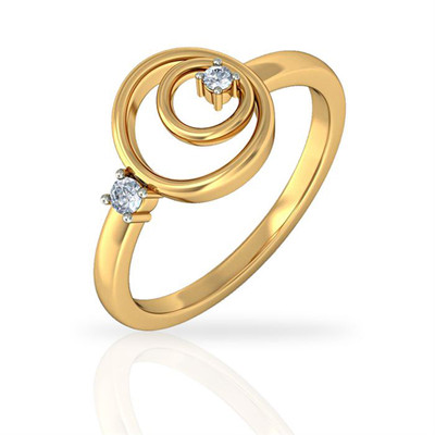 32% OFF on JacknJewel Gold Diamond Yellow Gold Plated 18 K Ring