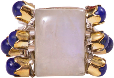 46% OFF on Rubera Silver Lapis Lazuli, Moonstone Ring