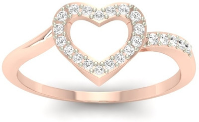 30% OFF on Jewels5 Love Me Rose Gold Diamond Rhodium Plated 18 K Ring