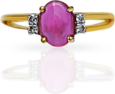 15% OFF on JacknJewel Plump Ruby Gold Ruby 18K Yellow Gold Plated 18 K Ring