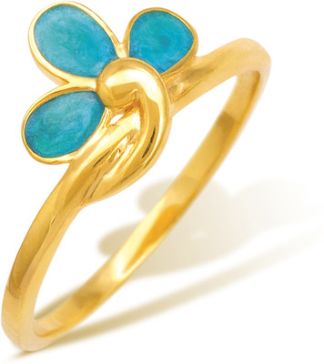 4% OFF on FFF Gold Cubic Zirconia 18 K Ring