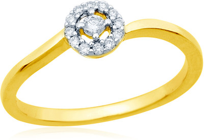 60% OFF on Mirrar Sterling Silver Diamond Yellow Gold Plated Ring