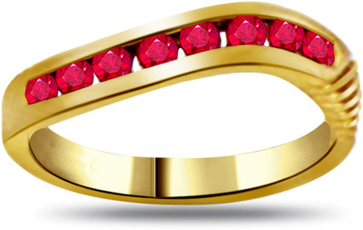 30% OFF on Surat Diamond 0.25ct Ruby 18kt Gold Ring SDR967 Yellow Gold Ruby 18 K Ring