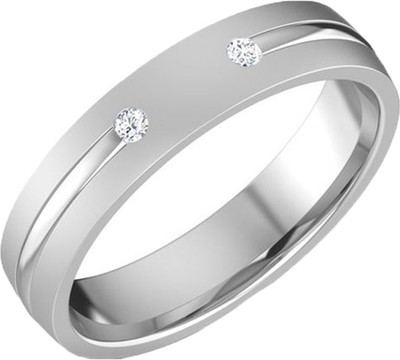 40% OFF on JacknJewel 0.05 Carat Certified Silver Diamond Silver Plated Ring