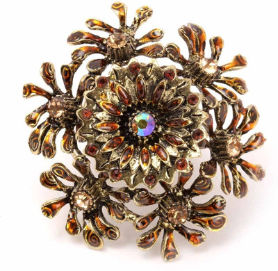 40% OFF on Khoobsurati Rusty Coral Vintage Metallic Metal Ring