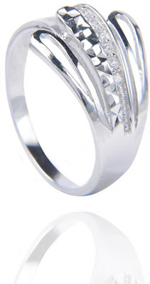 61% OFF on Amantran Jewels Silver Cubic Zirconia Sterling Silver Plated Ring