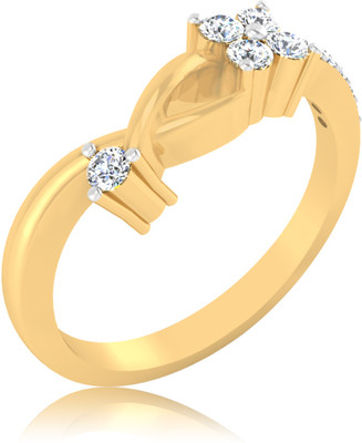 31% OFF on Forevercarat Simple Silver 14K Yellow Gold Plated Ring