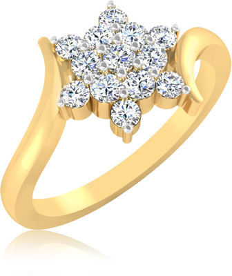 31% OFF on Forevercarat Heart Blossom Silver 14K Yellow Gold Plated Ring