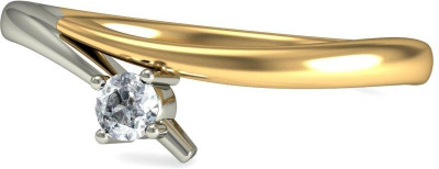 BlueStone The Embrace Yellow Gold Diamond 14K Yellow Gold Plated 14 K Ring