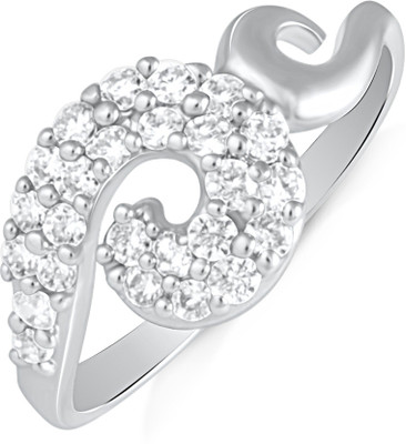 37% OFF on Mahi Splendid Alloy, Brass Cubic Zirconia Rhodium Plated Ring