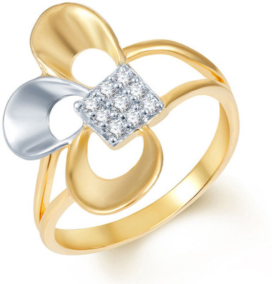 66% OFF on Sukkhi Fine Alloy Cubic Zirconia 18K Yellow Gold, Rhodium Plated Ring