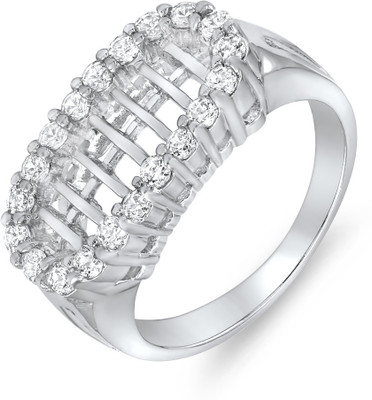 54% OFF on Mahi Classic Bar Alloy, Brass Zircon Rhodium Plated Ring 54% OFF on Mahi Classic Bar Alloy, Brass Zircon Rhodium Plated Ring