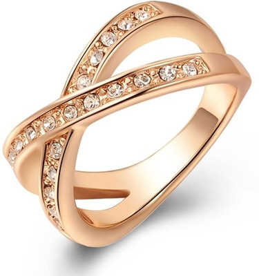 57% OFF on Kaizer Jewelry Alloy Cubic Zirconia 18K Rose Gold Plated Ring