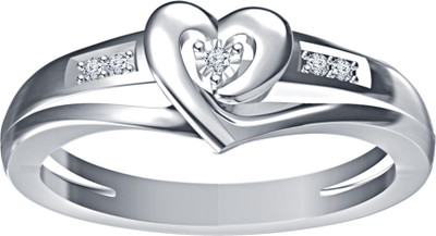 24% OFF on Devina Jewels Silver Diamond Platinum Plated Ring