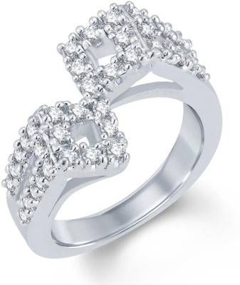 63% OFF on Sukkhi Alloy Rhodium Plated Ring