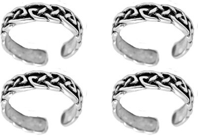 62% OFF on YouBella 925 Sterling Silver Toe Ring Set