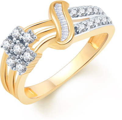 67% OFF on Sukkhi Gleaming Alloy Cubic Zirconia 18K Yellow Gold, Rhodium Plated Ring