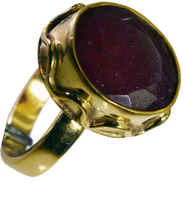 52% OFF on Riyo Beauteousstar Indi Ruby Copper Agate 18K Yellow Gold Plated Ring