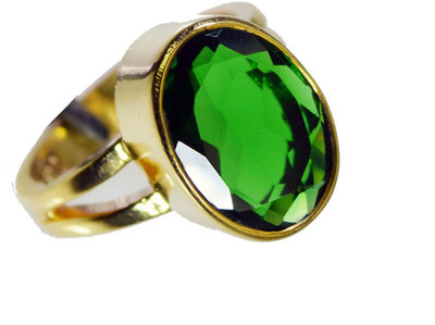 52% OFF on Riyo Handsome Emerald Cz Copper Cubic Zirconia 18K Yellow Gold Plated Ring