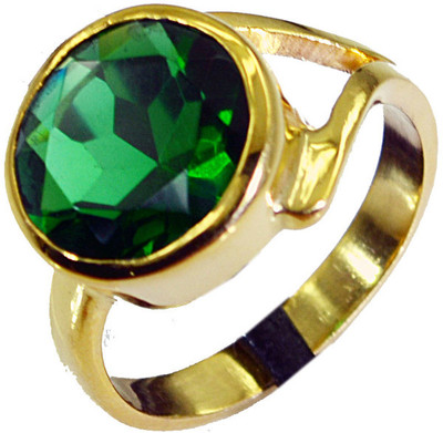 25% OFF on Riyo Seductive Emerald Cz Copper Cubic Zirconia 18K Yellow Gold Plated Ring
