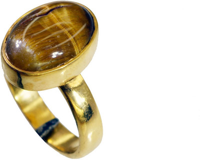66% OFF on Riyo Handsomestar Tiger Eye Copper Onyx 18K Yellow Gold Plated Ring