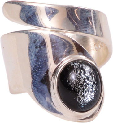 46% OFF on Rubera Silver Onyx Ring