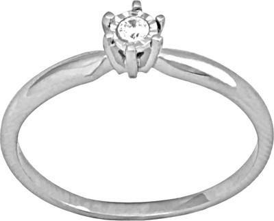 12% OFF on Jpearls Classic Diamond White Gold 18 K Ring