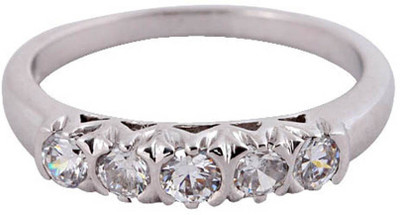 Silvera Silver Cubic Zirconia Rhodium Plated Ring Silvera Silver Cubic Zirconia Rhodium Plated Ring