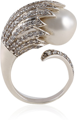 20% OFF on Jisha Sterling Silver Pearl, Zircon Ring