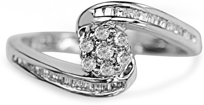 30% OFF on Jpearls White Gold Diamond 18K Yellow Gold Plated 18 K Ring