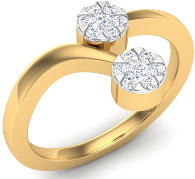 30% OFF on Theme Jewels Casual LR-0051, Certified Real Diamond & 18Kt Hallmarked Yellow Gold Diamond 18 K Ring