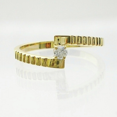 22% OFF on Aaditya Diamonds Sterling Silver Diamond 18K Yellow Gold Plated Ring