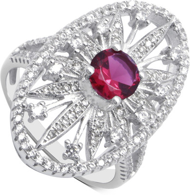 30% OFF on Gemtogems Designer Delight Sterling Silver Ruby Ring