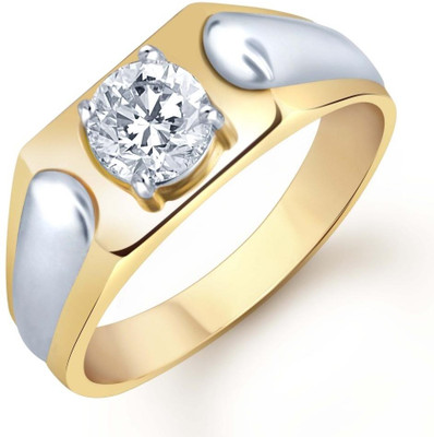 73% OFF on Sukkhi Alloy Cubic Zirconia 18K Yellow Gold, Rhodium Plated Ring