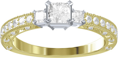 63% OFF on Shish Jewels SR 2304 Silver Cubic Zirconia 999 Silver Plated Ring