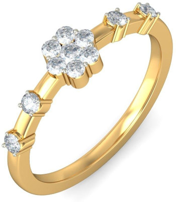 22% OFF on BlueStone The Sayan Gold Diamond 18K Yellow Gold Plated 18 K Ring