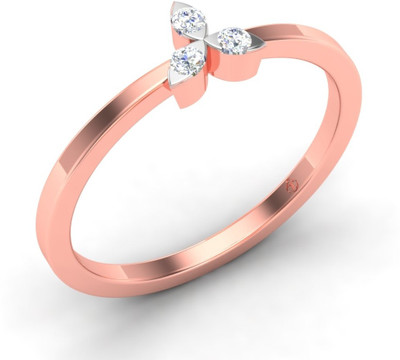 30% OFF on Theme Jewels Casual LR-0024, Certified Real Diamond & 14Kt Hallmarked Pink Gold Diamond 14 K Ring