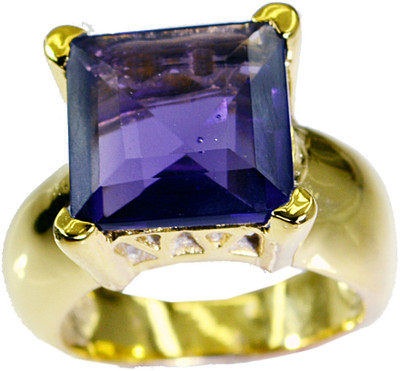 38% OFF on Riyo Stunning Amethyst Cz Copper Cubic Zirconia 18K Yellow Gold Plated Ring