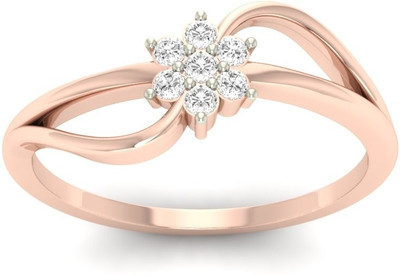 25% OFF on Jewels5 Marigold Rose Gold Diamond Rhodium Plated 18 K Ring