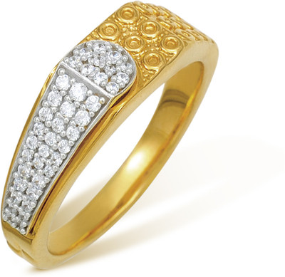 Ishtaa Gold Cubic Zirconia 18 K Ring