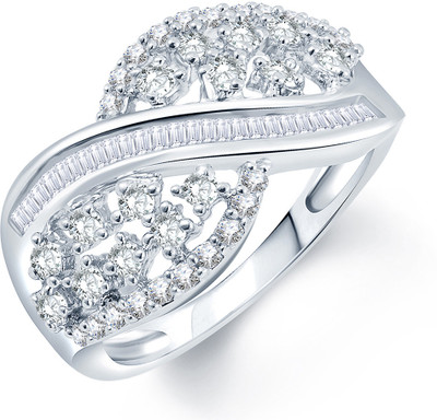 67% OFF on Sukkhi Designer Alloy Cubic Zirconia Rhodium Plated Ring