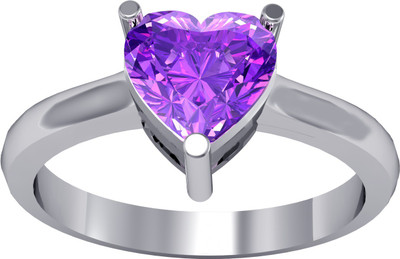 80% OFF on Suvam Jewels Sterling Silver Zircon Rhodium Plated Ring